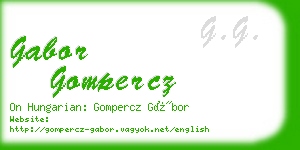 gabor gompercz business card